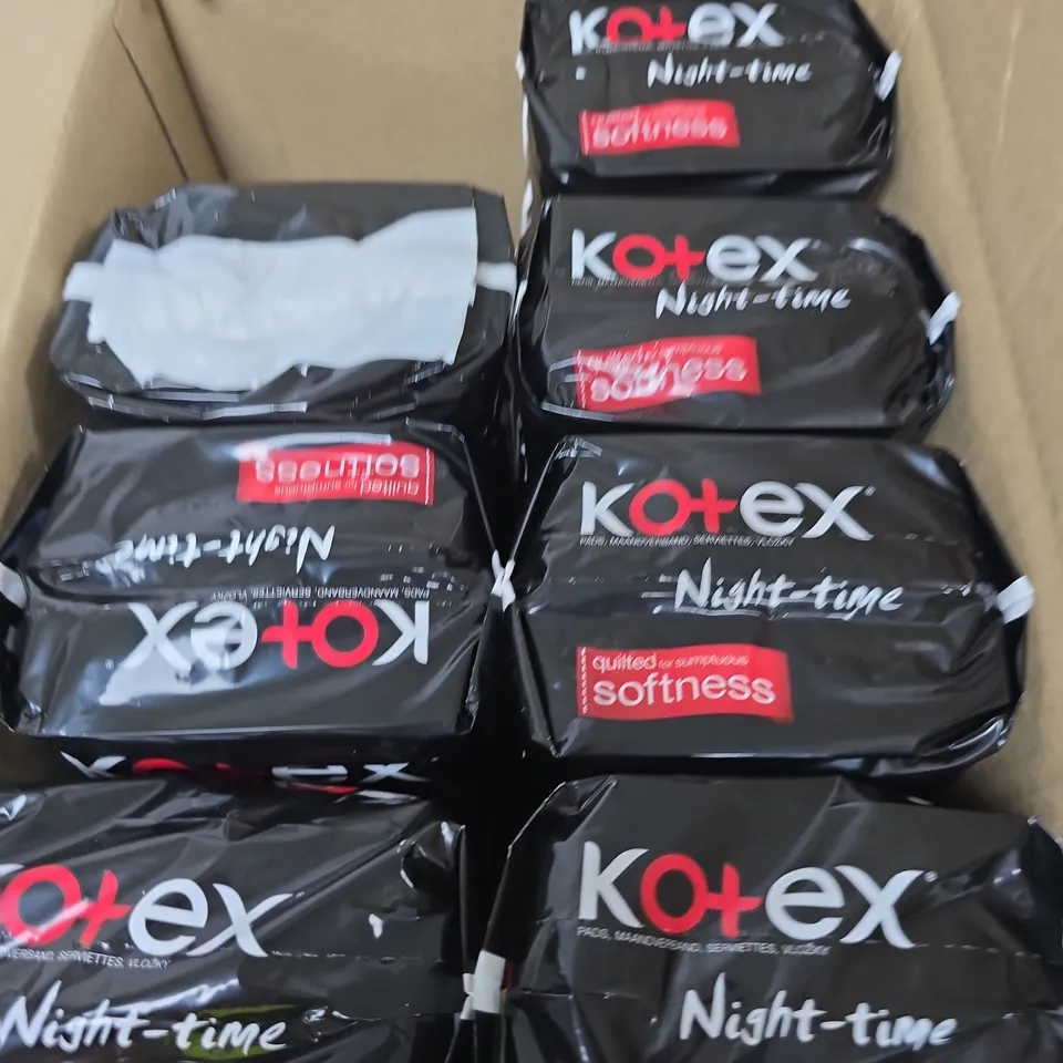 8 X KOTEX MAXI NIGHT-TIME PADS - 10 PADS PER PACK 