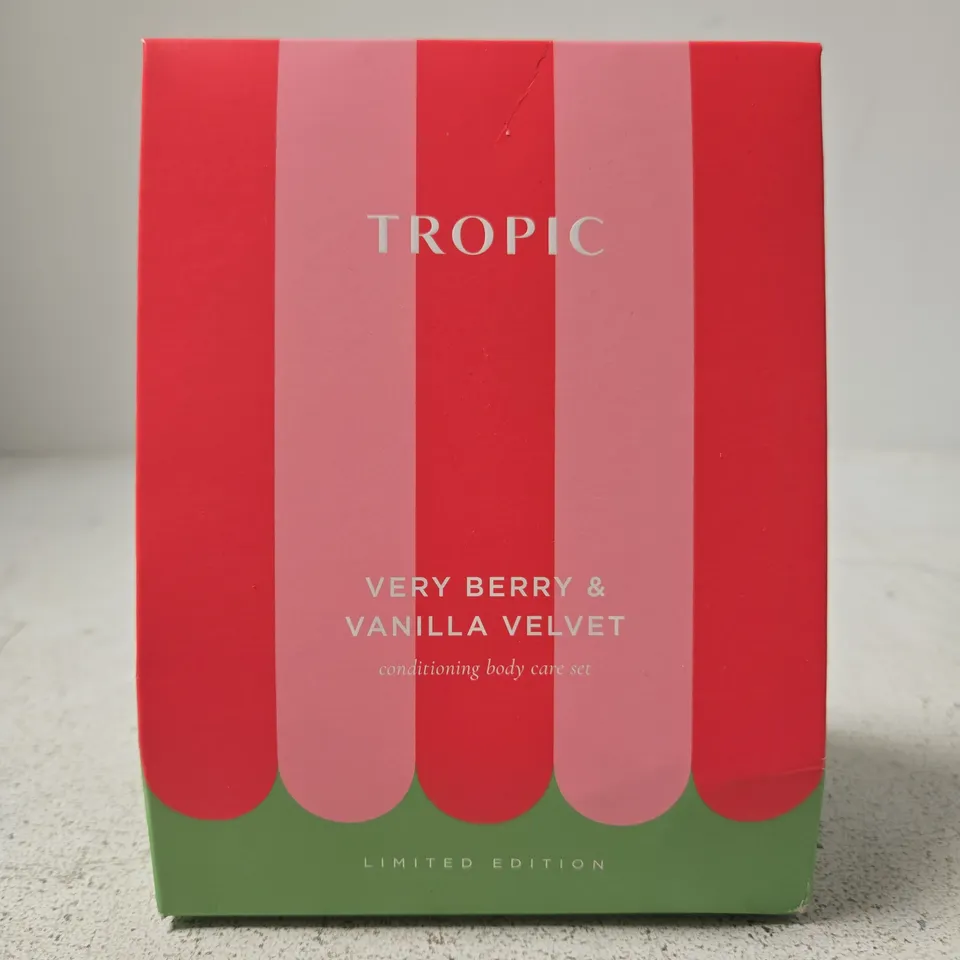 TROPIC VERY BERRY & VANILLA VELVET CONDITIONING BODY CARE SET – LIMITED EDITION