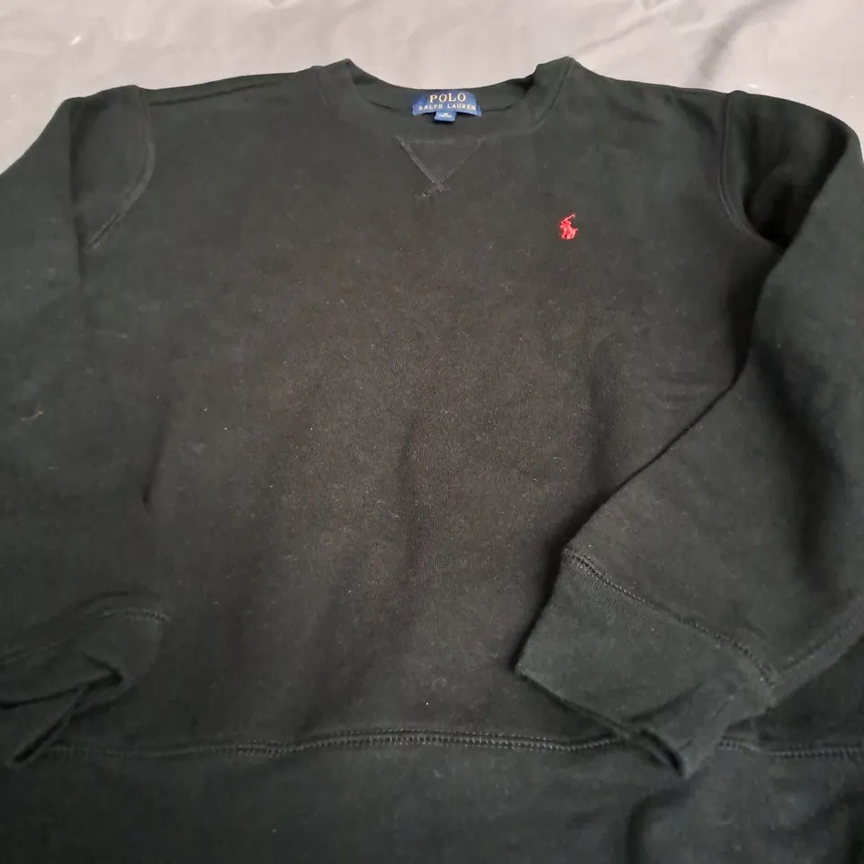 POLO RALPH LAUREN BLACK JUMPER - KIDS MEDIUM