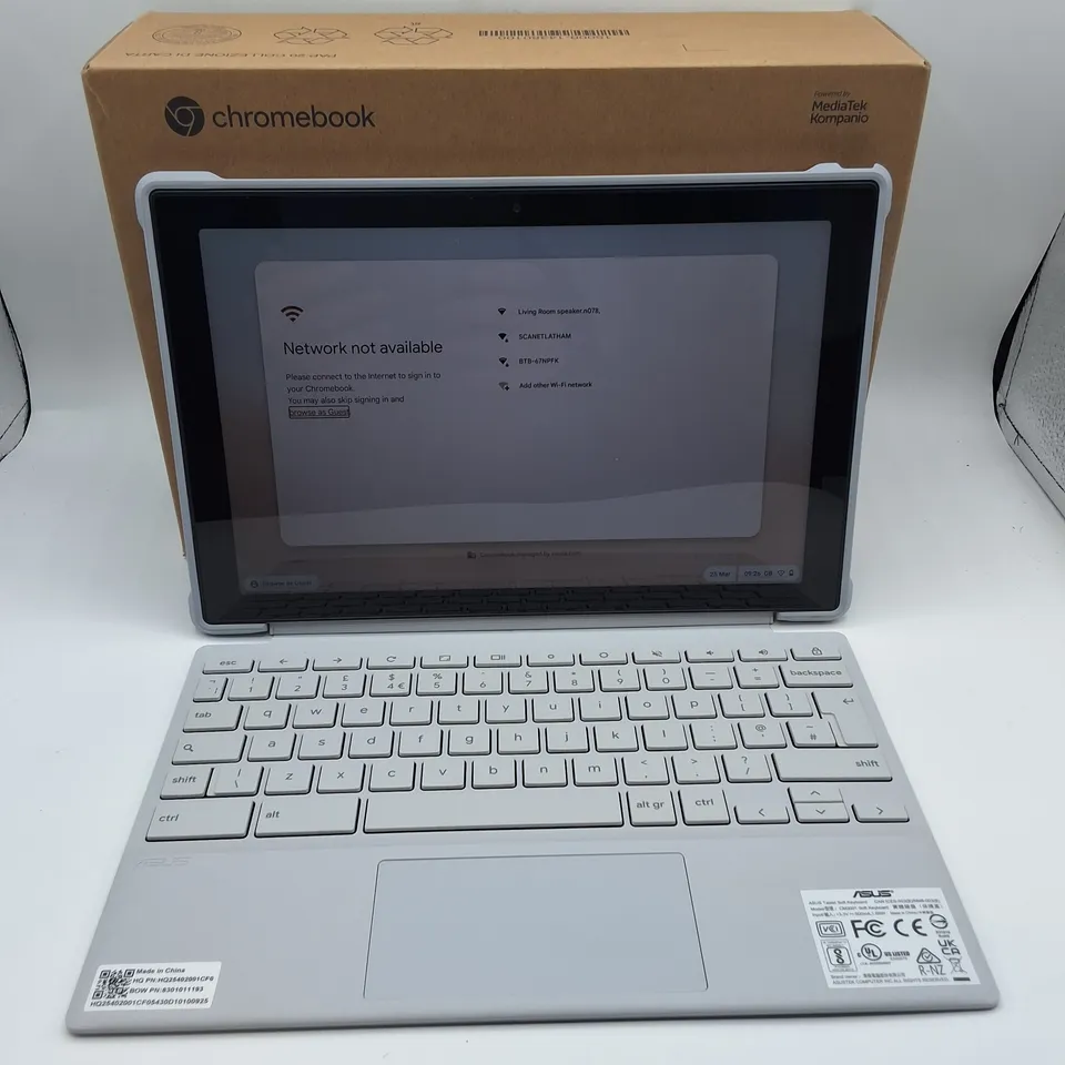 LOT OF 3 BOXED ASUS CHROMEBOOK TABLETS WITH DETACHABLE KEYBOARDS 
