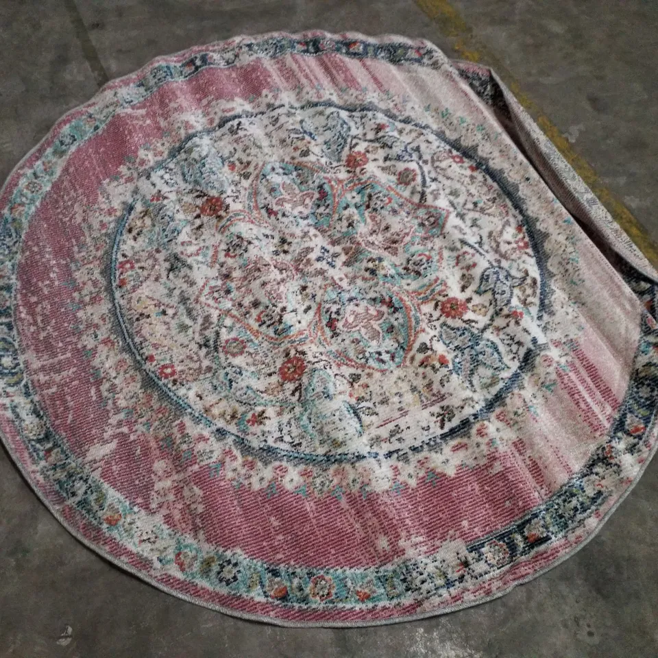 BRAND NEW PACO HOME TORRES 271 RUG IN PINK - 160CM D ROUND 