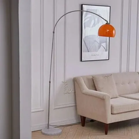 BOXED AMERSHAM 130CM ARCHED FLOOR LAMP WITH MARBLE BASE (1 BOX)