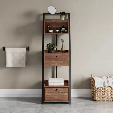BOXED FULTON BATHROOM LADDER SHELF, PINE EFFECT (1 BOX)