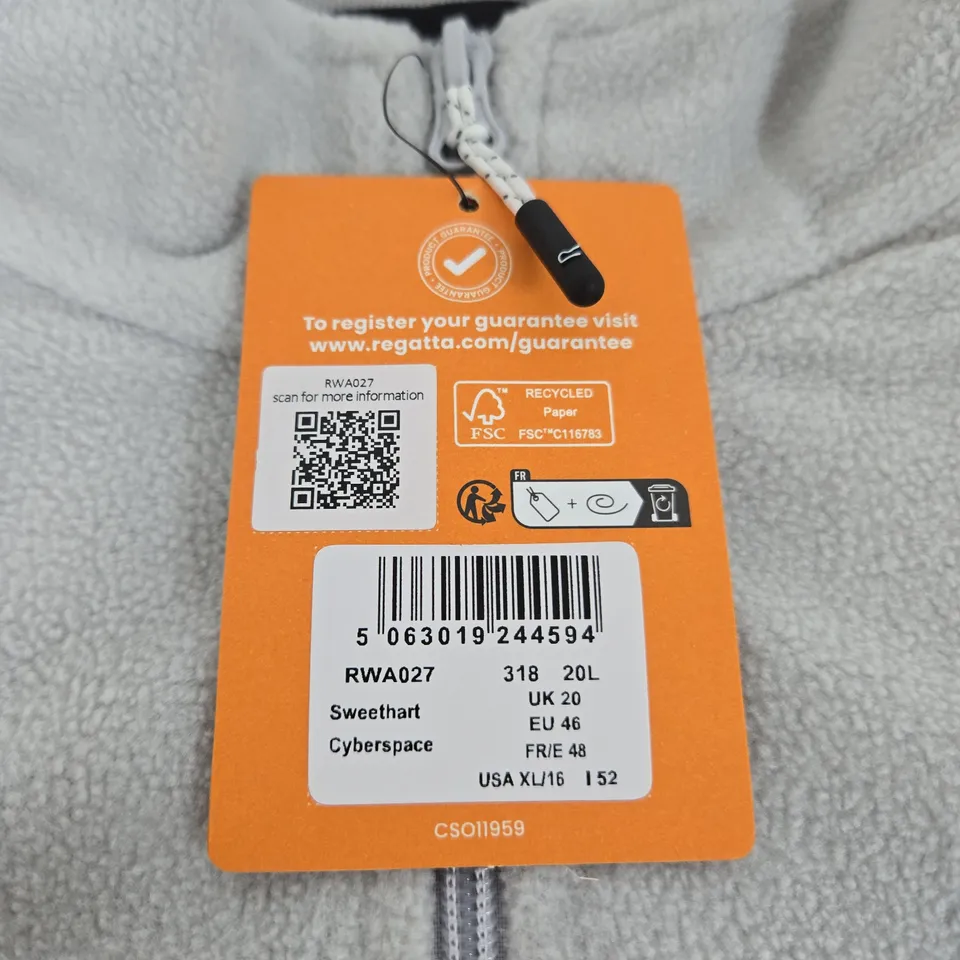 REGATTA WOMEN'S FLEECE JACKET – GREY, UK 20 (EU 46)