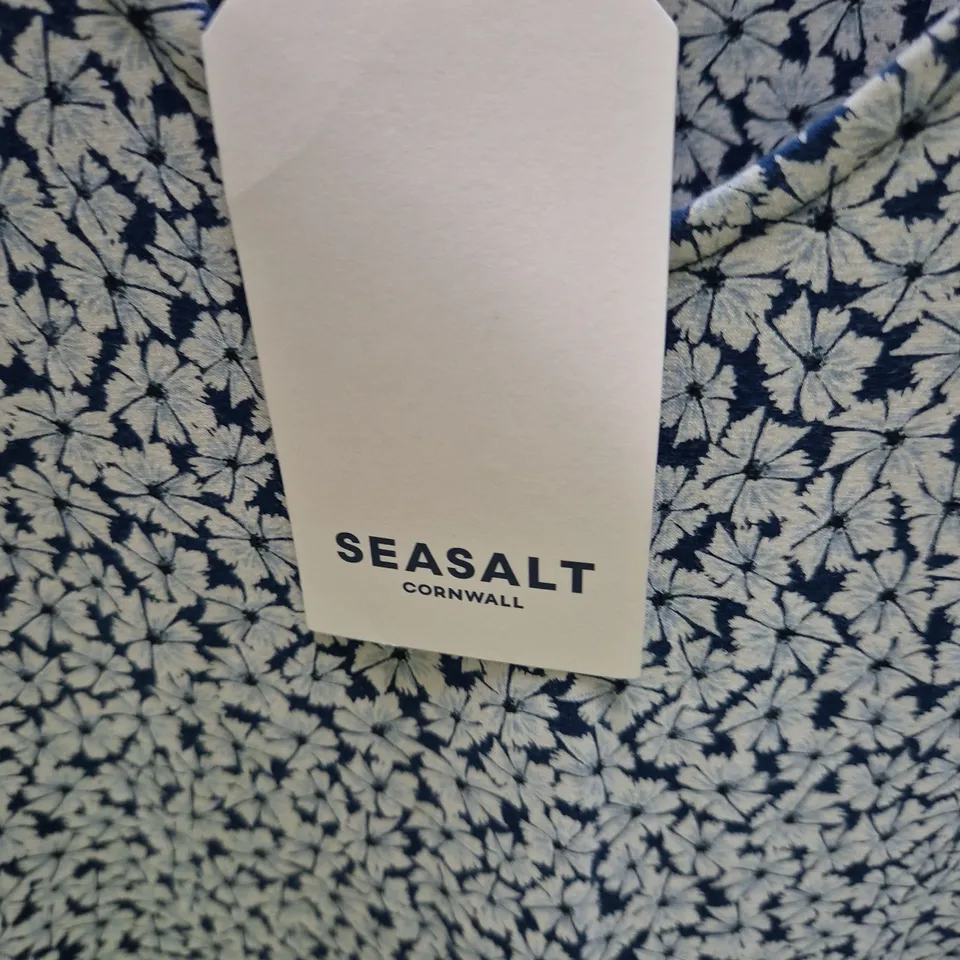 SEASALT CORNWALL PIER VIEW DRESS – BUNCHED CORNFLOWERS DARK VOYAGE, TALL, UK 20