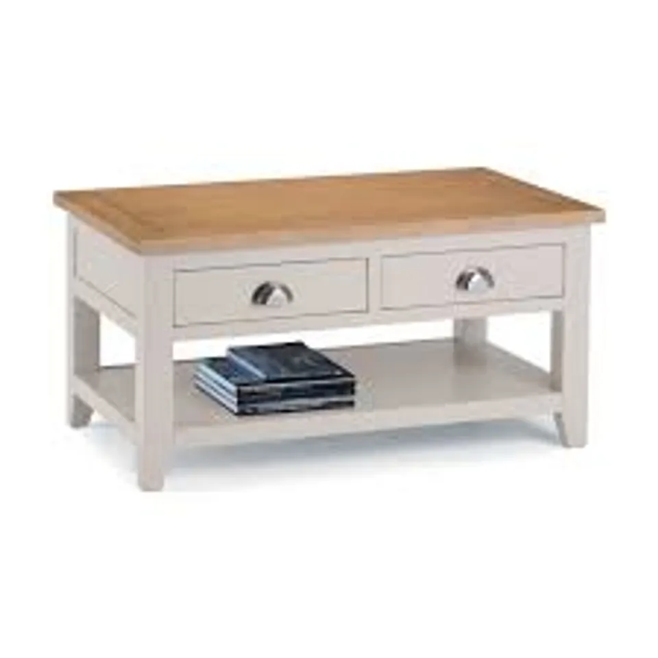 BOXED RICHMOND COFFEE TABLE WITH 2 DRAWERS 