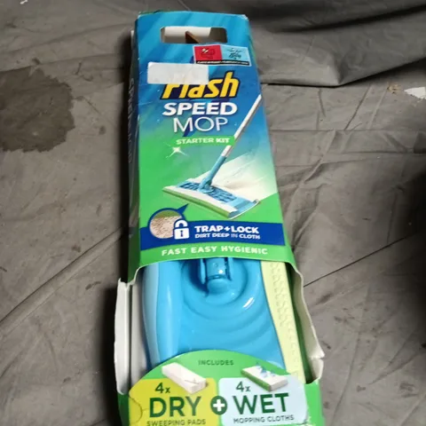 BOX OF APPROXIMATELY 20 ASSORTED ITEMS INCLUDING FLASH SPEED MOP , ORAL CARE KIT AND ULTRA SONIC CLEANER 