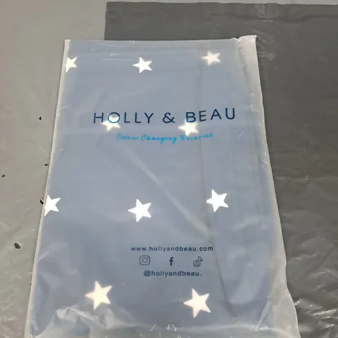 BOX OF APPROXIMATELY 14 HOLLY AND BEAU COLOUR CHANGING RAINCOATS - DARK BLUE STARS - SIZES MAY VARY