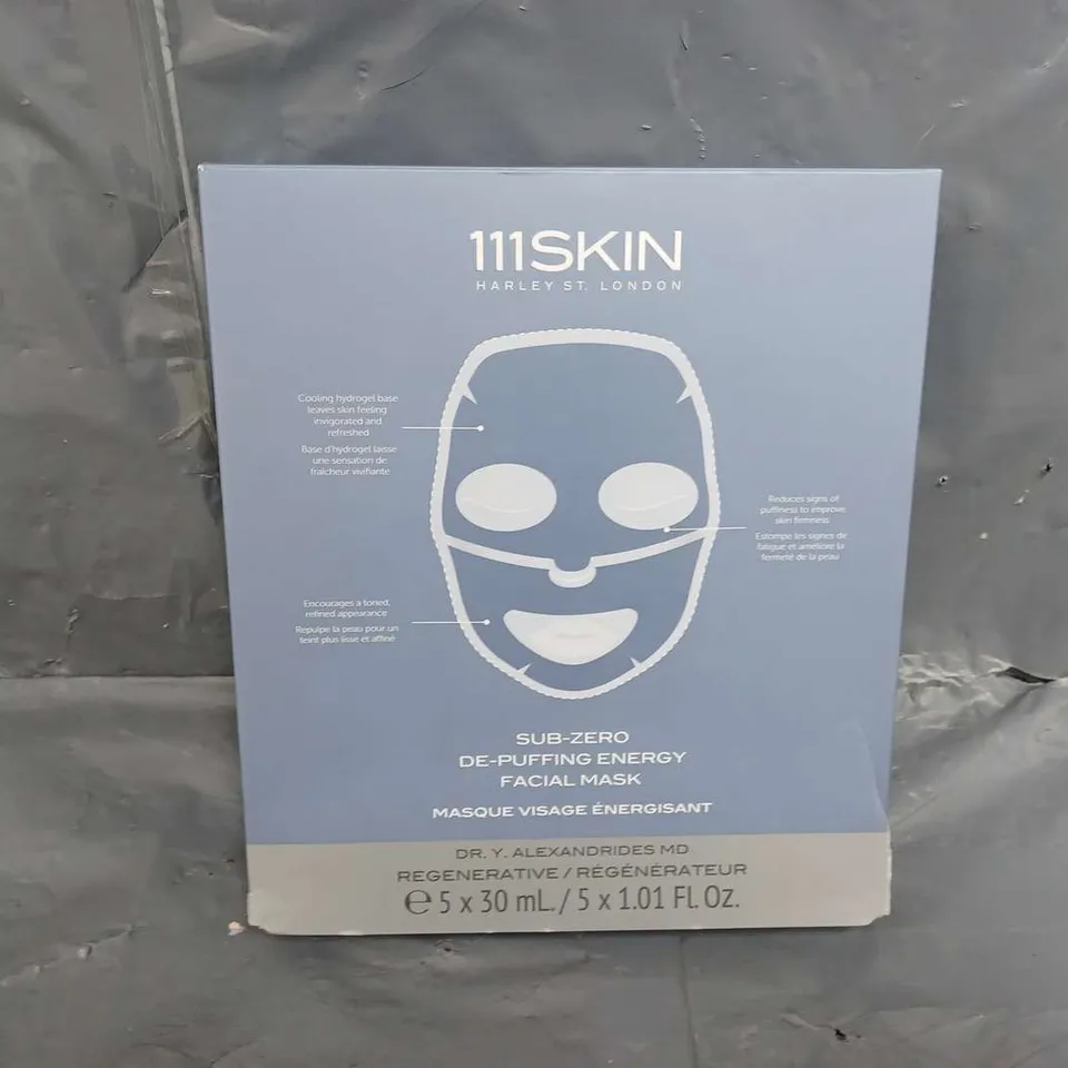 BOXED 111SKIN SUB-ZERO DE-PUFFING ENERGY FACIAL MASK (5x30ml)