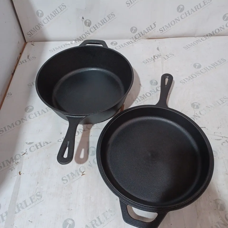 BOXED KICHLY CAST IRON COMBO COOKER 