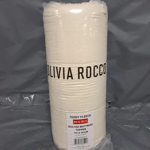 OLIVIA ROCCO QUILTED MATTRESS TOPPER - DOUBLE 