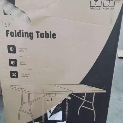 BOXED KEPLIN 6FT FOLDING TABLE