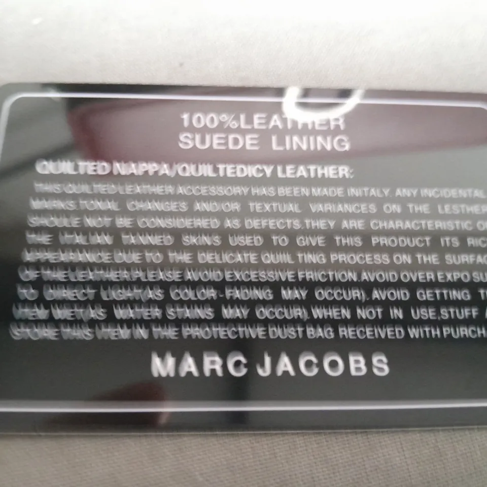 MARC JACOBS SUEDE LEATHER BAG IN RED 