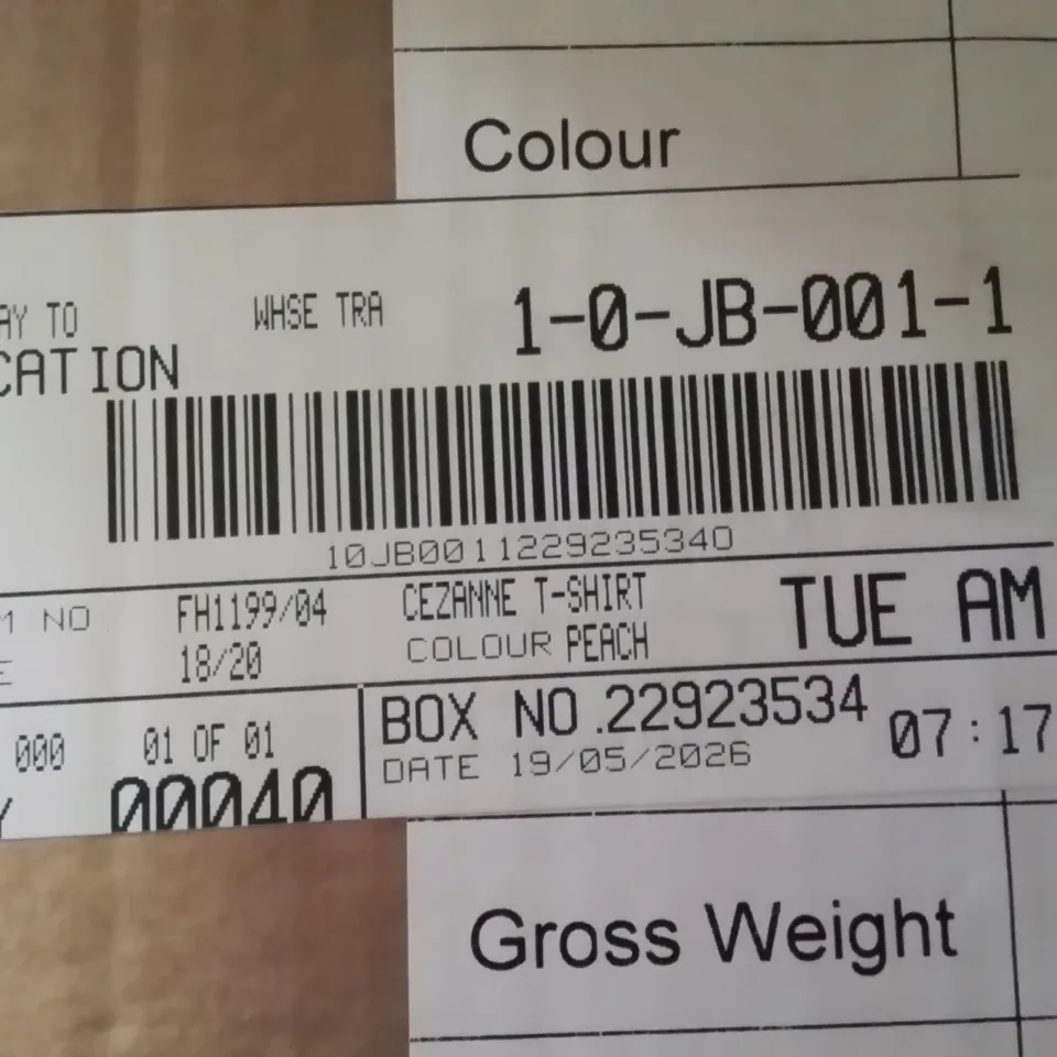 BOXED BRAND NEW APPROXIMATELY 40 APOLLO LONDON CEZANNE T-SHIRT PEACE SIZE 18/20
