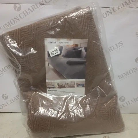 SEALED LINGKY SOFA COVER IN BROWN
