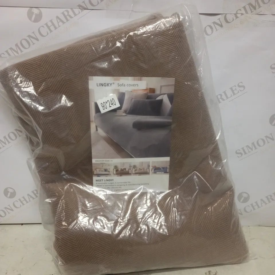 SEALED LINGKY SOFA COVER IN BROWN