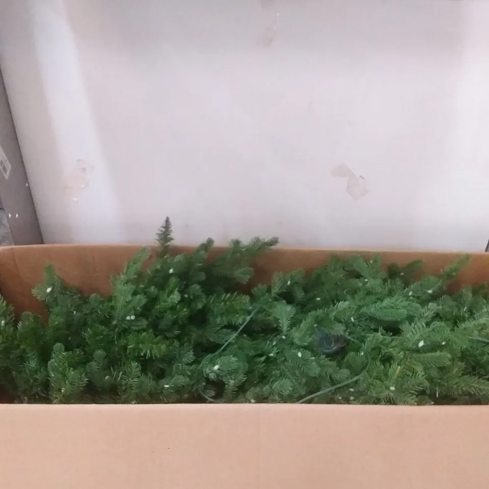 BOXED ARTIFICIAL CHRISTMAS TREE WITH LED LIGHTS 