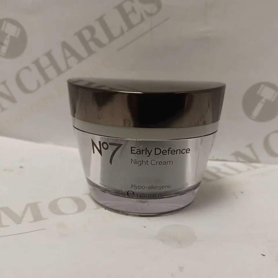 NO7 BOOTS EARLY DEFENCE NIGHT CREAM 50ML