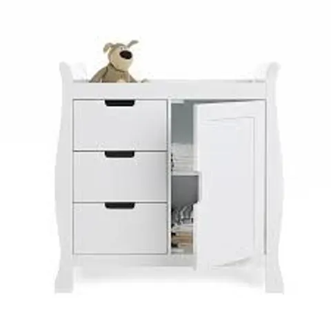 BOXED OBABY STAMFORD CLOSED CHANGING UNIT - WHITE (2 BOXES)