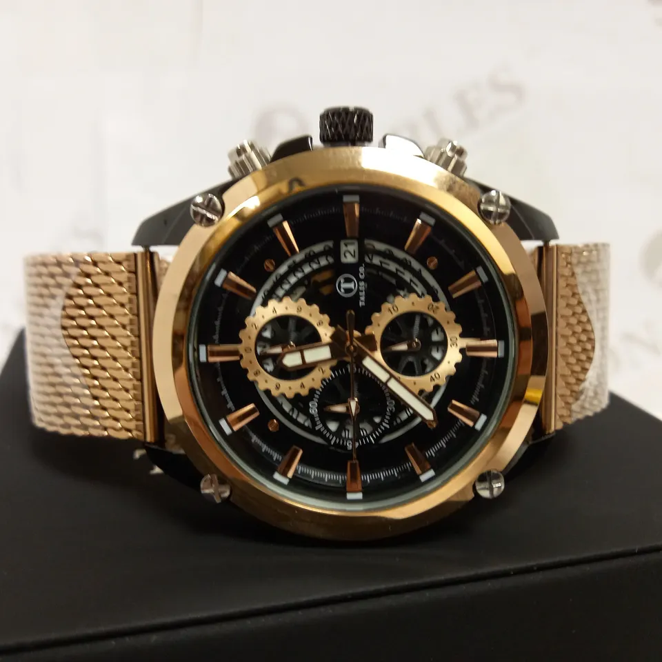 TALIS CO CHRONOGRAPH STYLE MESH STRAP WRISTWATCH RRP £550