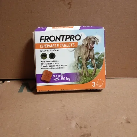 FRONTPRO CHEWABLE TABLETS FOR DOGS 25 - 50 KG KILLS FLEAS/TICKS