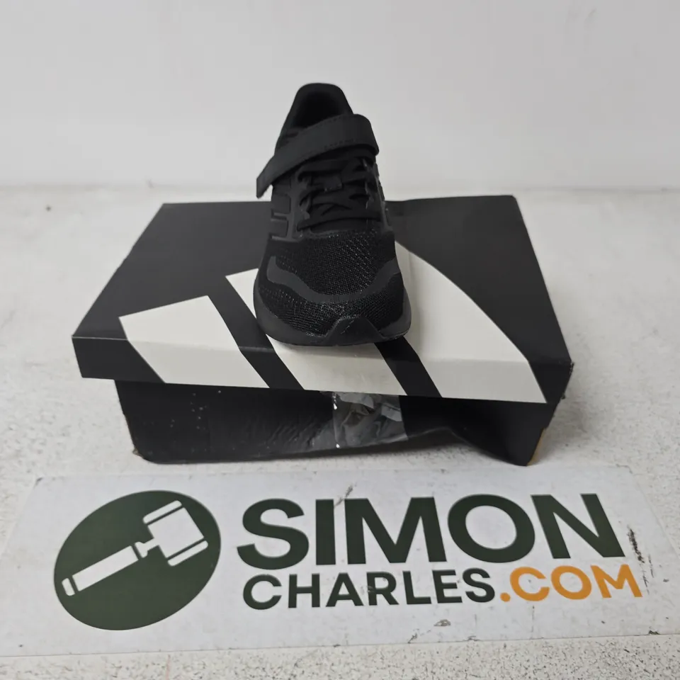 BOXED PAIR OF ADIDAS RUNFALCON 5 EL TRAINERS IN BLACK - UK 13K