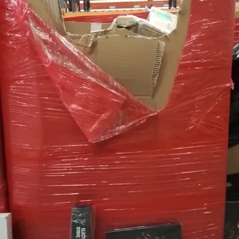PALLET OF ASSORTED HOUSEHOLD GOODS AND PRODUCTS TO INCLUDE;ELECTRIC TOP COVER STOVE WASHER DRYER,CANVAS,MIRROR 