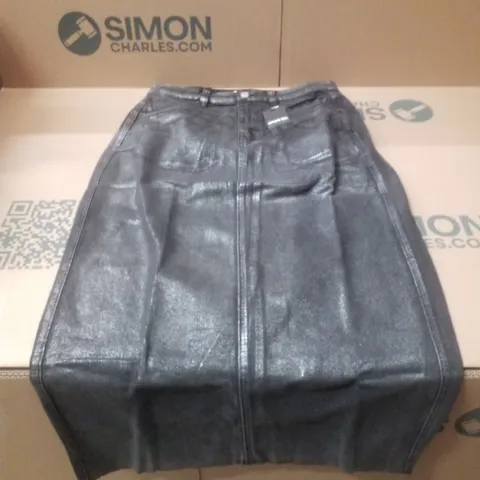 BOX CONTAINING APPROXIMATELY 16 BRAND NEW SIMPLY BE DENIM SHINY A LINE MAXI SKIRTS - SIZE 14