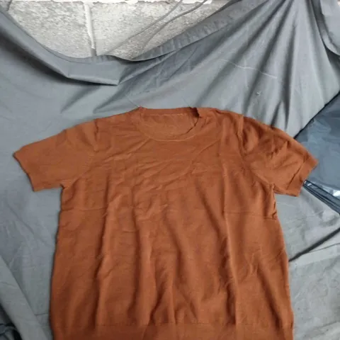 BURNT ORANGE KNIT TOP 2XL