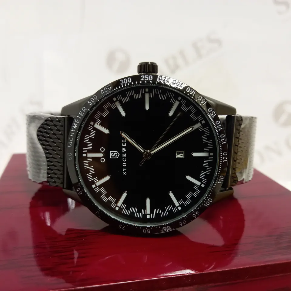 STOCKWELL DATE DIAL MESH STRAP WRISTWATCH RRP £650