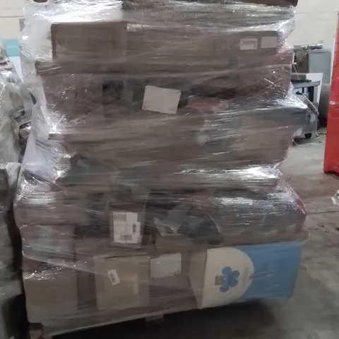 PALLET OF ASSORTED HOUSEHOLD GOODS AND PRODUCTS TO INCLUDE;PILLOW,VACUUM CLEANER,SHOCK ABSORBER 