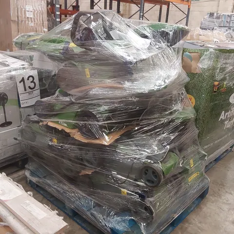 PALLET CONTAINING A LARGE QUANTITY OF ASSORTED UNCHECKED LAWN MOWERS