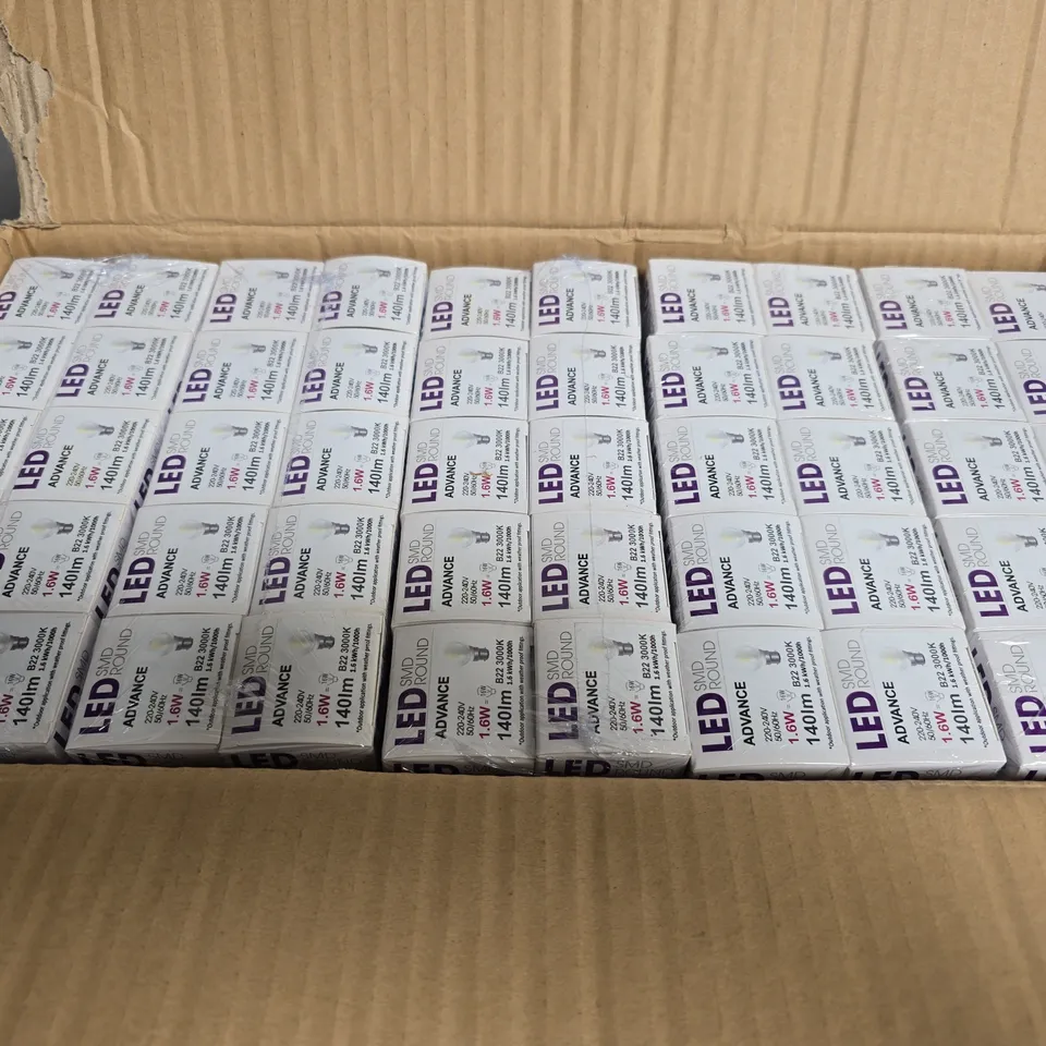 BOX OF APPROX 20 ASSORTED LED LIGHTBULBS 
