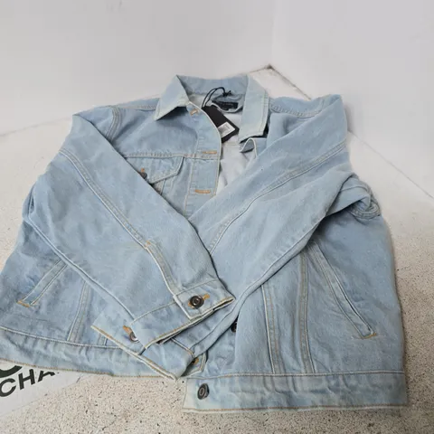 BRAVE SOUL DENIM JACKET β LIGHT WASH, UK 20 (WOMAN) β MADE IN PAKISTAN