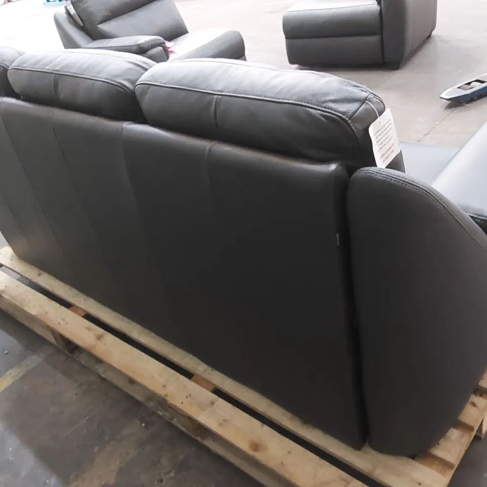 QUALITY DESIGNER ITALIAN MADE PARMA LEATHER UPHOLSTERED 3 SEATER SOFA 