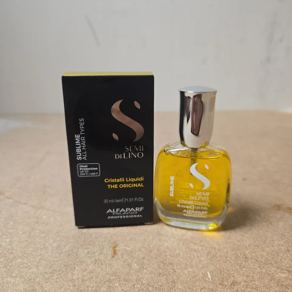 BOXED ALFAPARF - SEMI DI LINO SUBLIME CRISTALLI LIQUIDI ILLUMINATING SERUM (30ML)