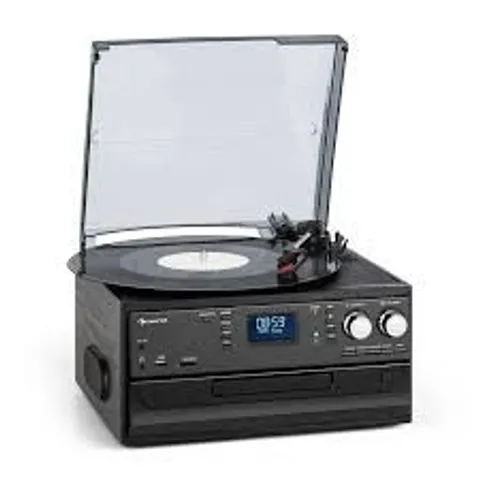 BOXED AUNA RETRO STEREO SYSTEM TURNTABLE