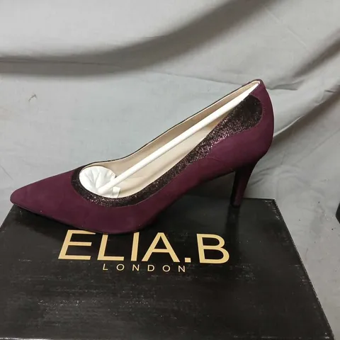 ELIA B LONDON DIANA BURGUNDY SUEDE HIGH HEELS β UK 7 (EU 40)