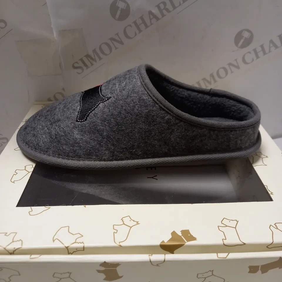 RADLEY COZY LADIES CHARCOAL SLIPPERS - UK SIZE 5