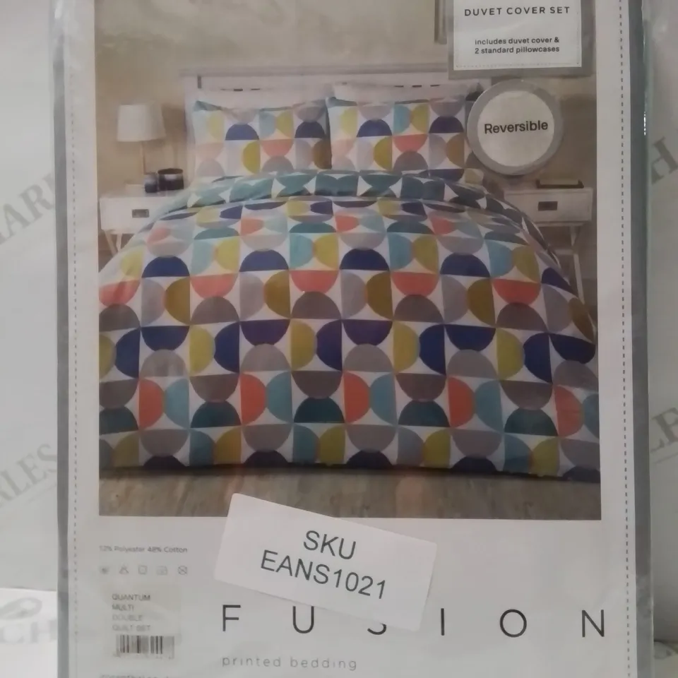BRAND NEW FUSION REVERSIBLE DOUBLE DUVET COVER SET 