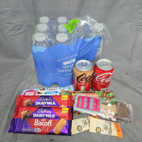 APPROXIMATELY 10 ASSORTED FOOD ITEMS TO INCLUDE - COCA COLA - DAIRY MILK BISCOFF - ROWSE HONEY - COLLECTION ONLY