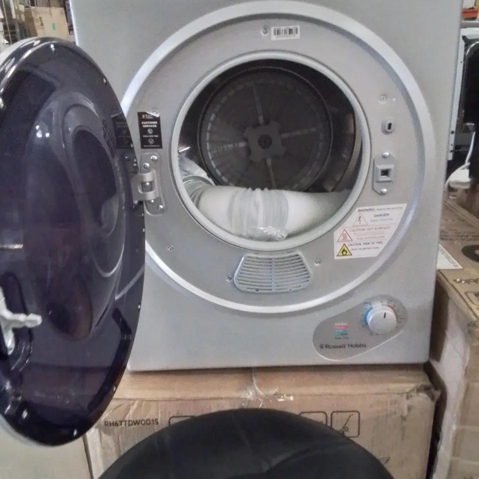 RUSSELL HOBBS RH3VTD800S 2.5 KG VENTED TUMBLE DRYER - SILVER FOUND IT CHEAPER? WE’LL MATCH IT. WE’LL PRICE MATCH AGAINST ANY OTHER UK RETAILER, ONLINE OR IN-STORE. EXCLUSIONS (EG. INK) AND CONDITIONS