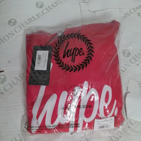 HYPE GIRLS FADE HOODIE IN PINK/ORANGE SIZE 14YRS