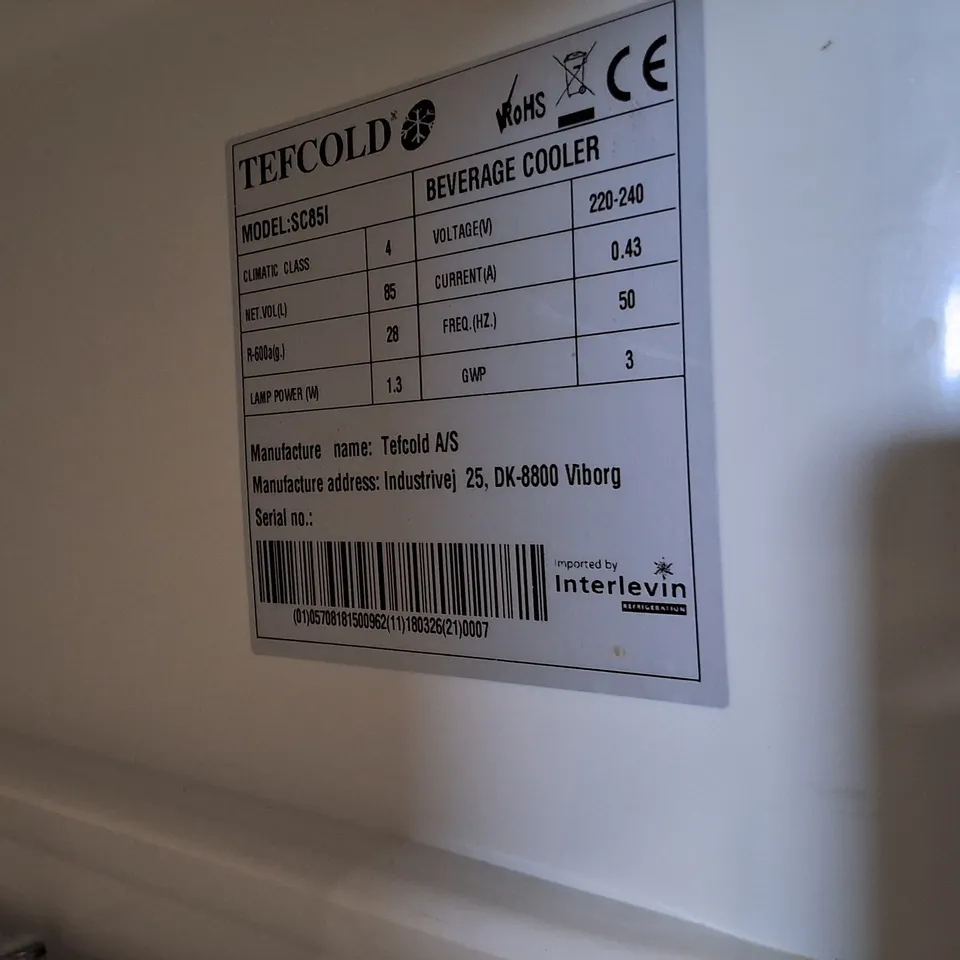 TEFCOLD SC85I WINE COOLER
