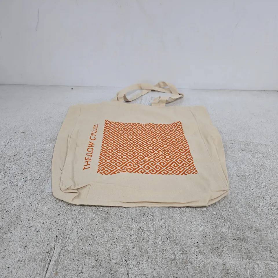 BOX OF APPROXIMATELY 45 "THE SLOW CYCLIST" TOTE BAGS