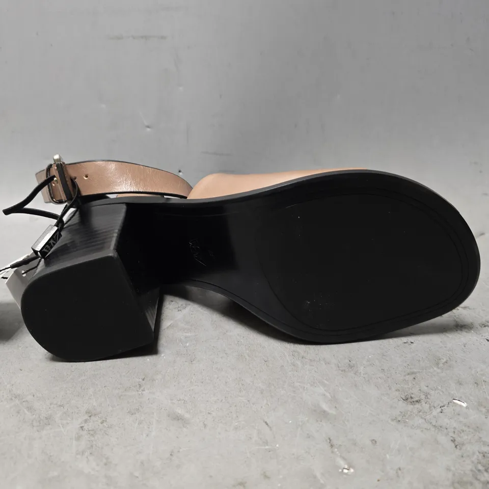 ZARA WEDGE BROWN OPEN TOE SANDALS - UK 4 