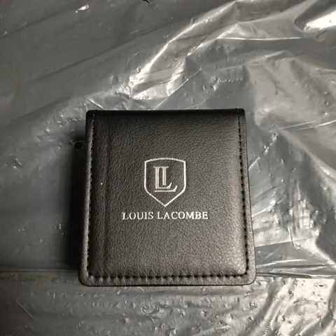 LOUIS LACOMBE WRISTWATCH โ STAINLESS STEEL CASE, BLACK DIAL, BLACK RUBBER STRAP (BOXED)