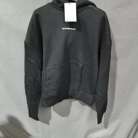BERSHKA BLACK HOODIE – SIZE M (EU 38) WITH FRONT POCKET