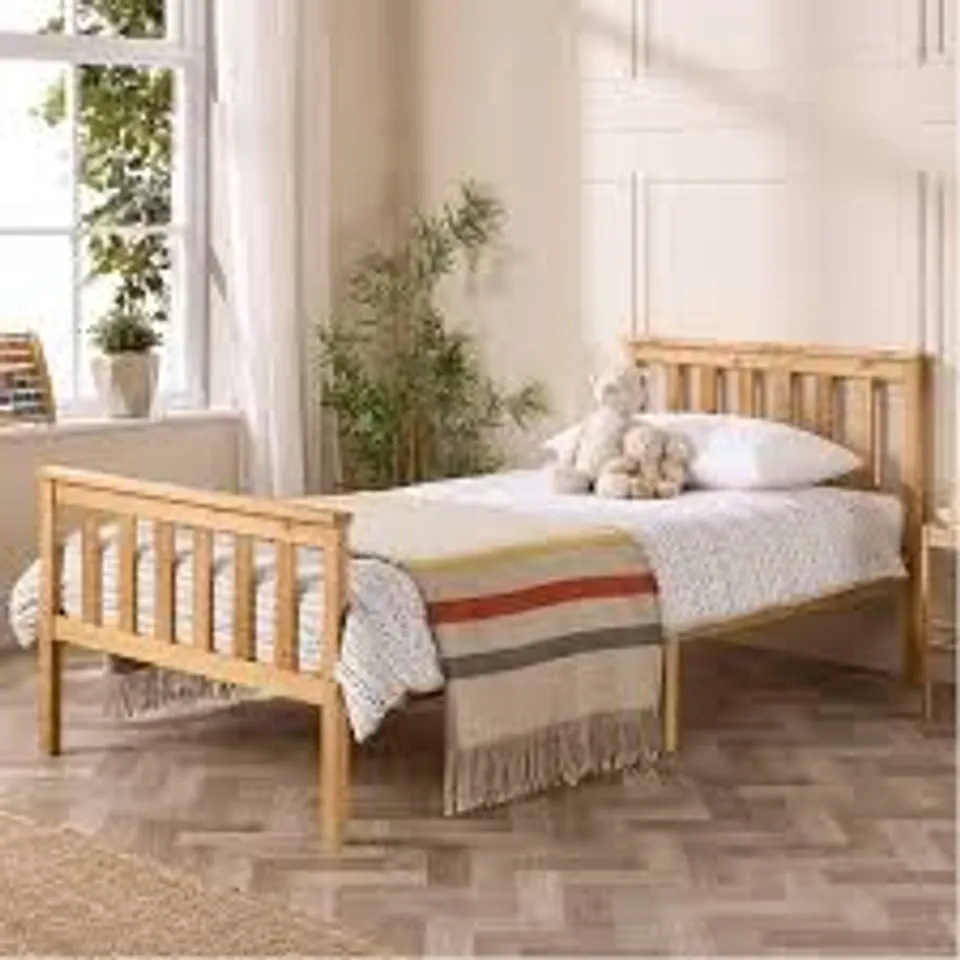 BOXED ASPIRE ATLANTIC WOODEN BED FRAME - SIZE UNSPECIFIED 