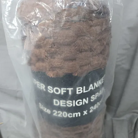 DESIGN SPAIN SUPER SOFT BLANKET - 220 X 240CM 